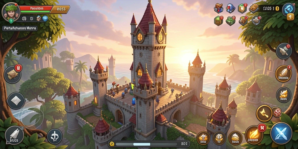 Tangkapan layar dari gameplay seru 8055 Tower Defense.