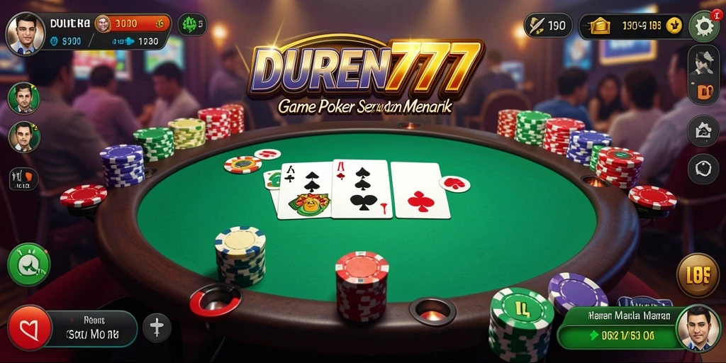 Screenshot gameplay DUREN777 memberikan gambaran seru permainan Poker.