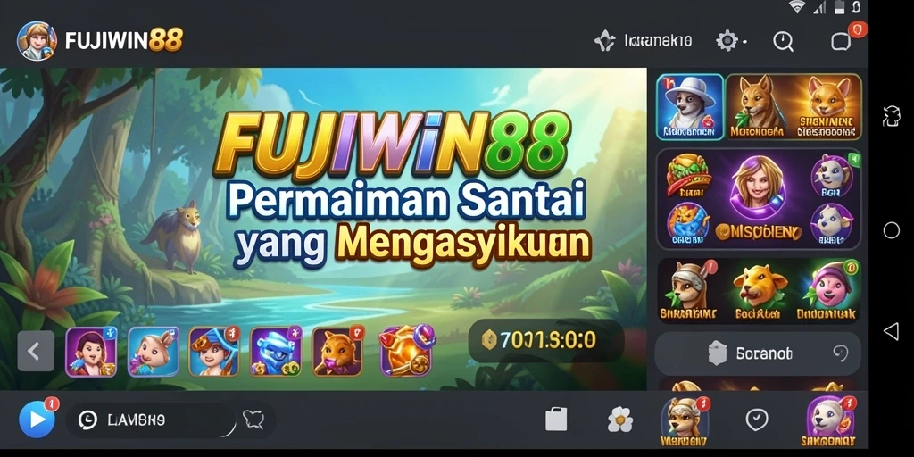 Screenshot dari gameplay <strong>FUJIWIN88</strong> yang menunjukkan momen seru dan interaksi santai.