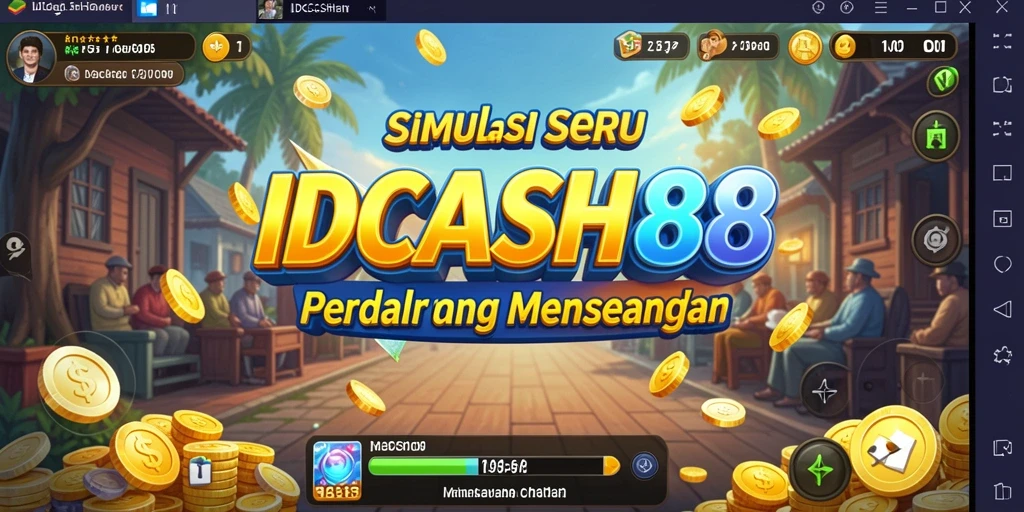 Screenshot gameplay IDCASH88 menunjukkan interaksi dinamis dalam simulasi.