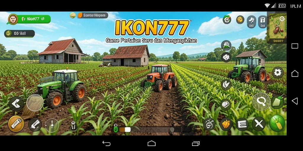 Screenshot gameplay IKON777 yang menunjukkan aktivitas pertanian yang menakjubkan.