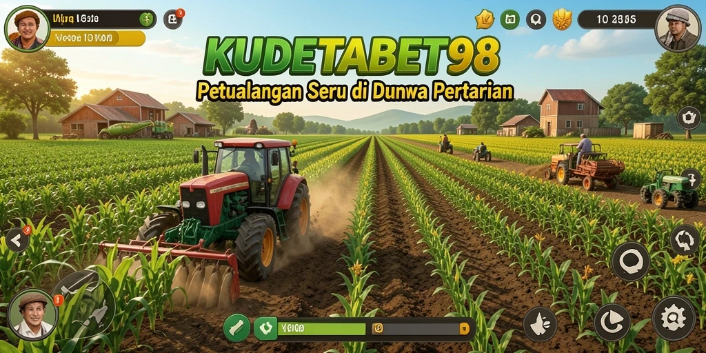 Tampilan gameplay KUDETABET98 dengan aktivitas bercocok tanam yang seru.