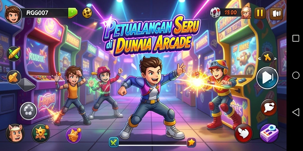 Tampilan gameplay PRG007 yang menggugah semangat petualangan Arcade.