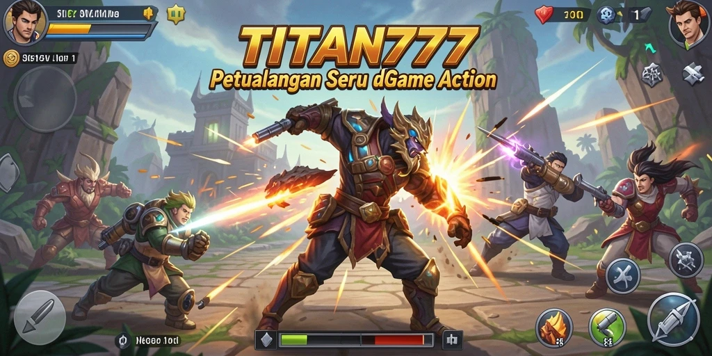 Screenshot TITAN777 menunjukkan gameplay yang seru dan dinamis.