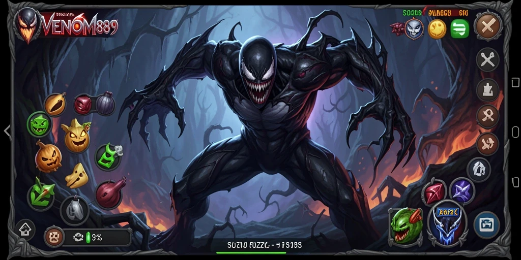 Tampilan gameplay VENOM889 yang penuh teka-teki menarik.